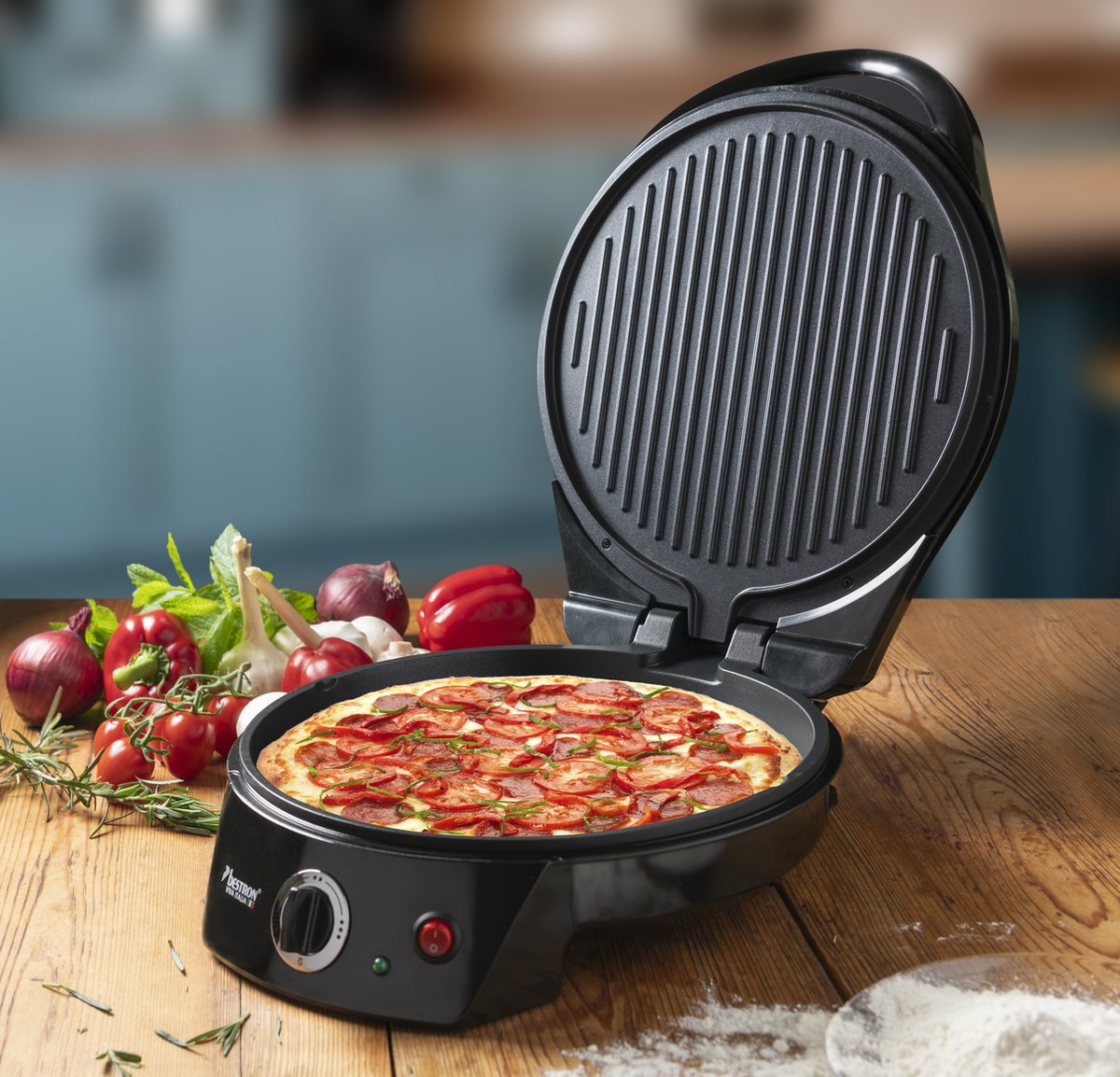 Bestron Pizzaoven 1800W Ø27cm Zwart