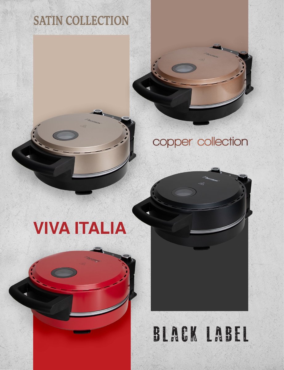 Bestron Turbo Pizzaoven Black Label Matzwart