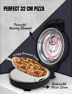 Bestron Turbo Pizzaoven Black Label Matzwart