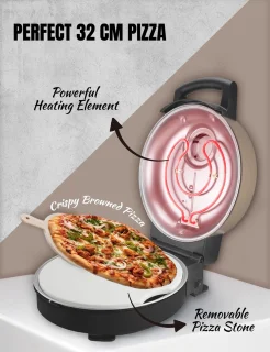 Bestron Turbo Pizzaoven Satin Collection Beige