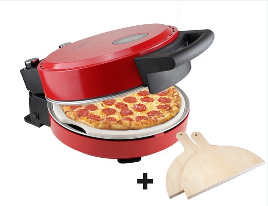 Bestron Viva Italia elektrische pizzaoven rood