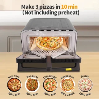 Bibeenah 12 inch elektrische pizzaoven