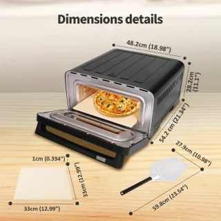 Bibeenah 12 inch elektrische pizzaoven