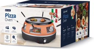 BluMill 2-in-1 Pizza Oven en Gourmetstel 1200W 6 Persoons