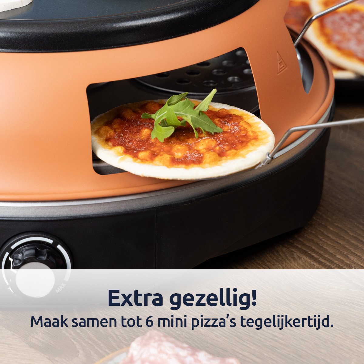 BluMill 2-in-1 Pizza Oven en Gourmetstel 1200W 6 Persoons