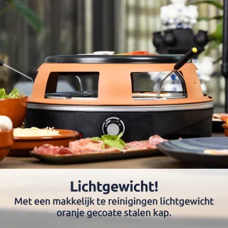 BluMill 2-in-1 Pizza Oven en Gourmetstel 1200W 6 Persoons