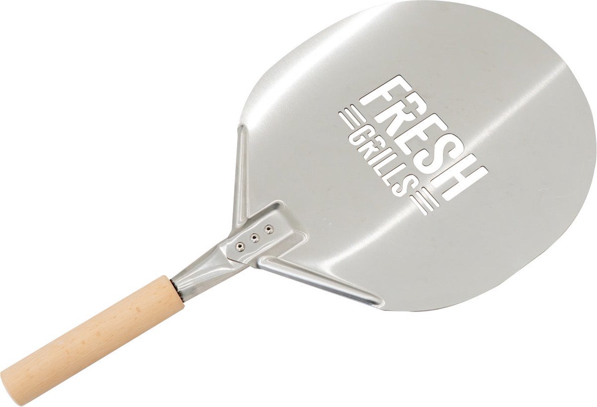 Buitentafelpizzaoven 35 cm dubbelwandig roestvrij staal zilver