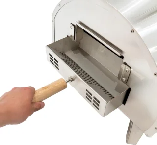 Buitentafelpizzaoven 35 cm dubbelwandig RVS multi-fuel