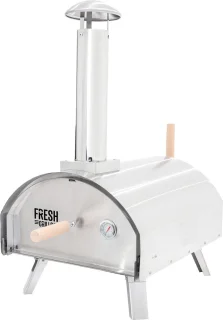 Buitentafelpizzaoven 35 cm dubbelwandig RVS multi-fuel