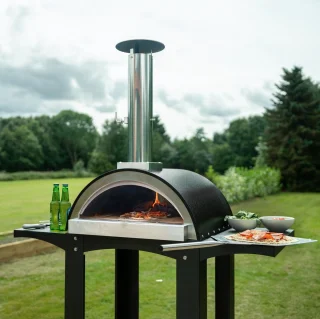 Buitentafelpizzaoven 35 cm Extra Large Roestvrij Staal