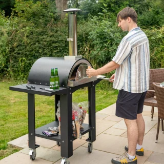Buitentafelpizzaoven 35 cm Extra Large Roestvrij Staal