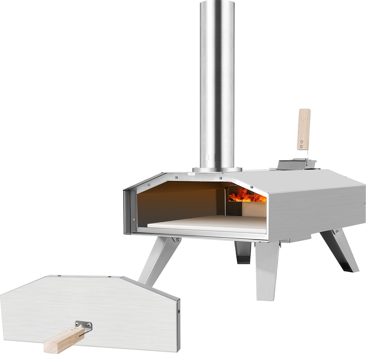Burnic Bari houtpellet pizzaoven ø 30 cm draagbaar