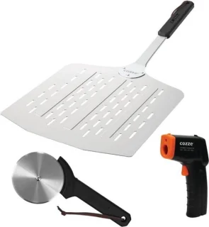 Cadeauset pizzaschep, thermometer en pizzasnijders