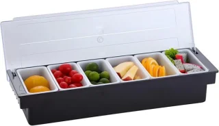ChefMate Toppings Station - 6-vaks Condiment Dispenser