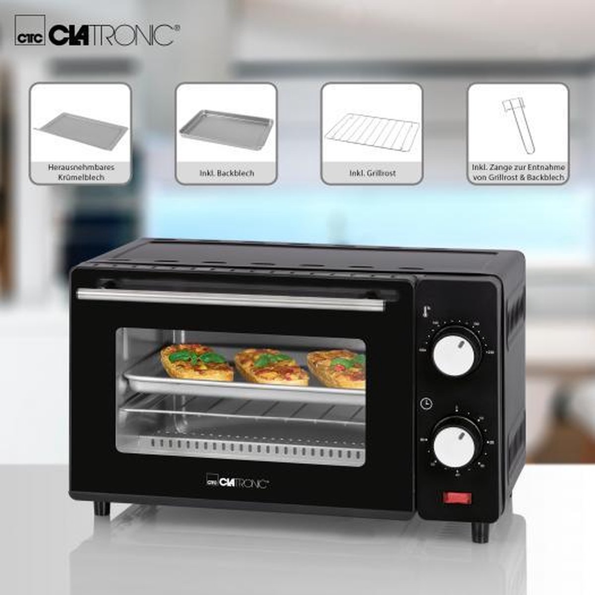 Clatronic MB 3746 Minioven 8L Zwart