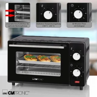 Clatronic MB 3746 Minioven 8L Zwart