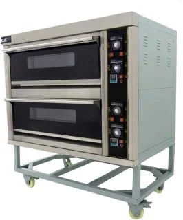 Commerciële pizzaoven met 2 ovenruimtes