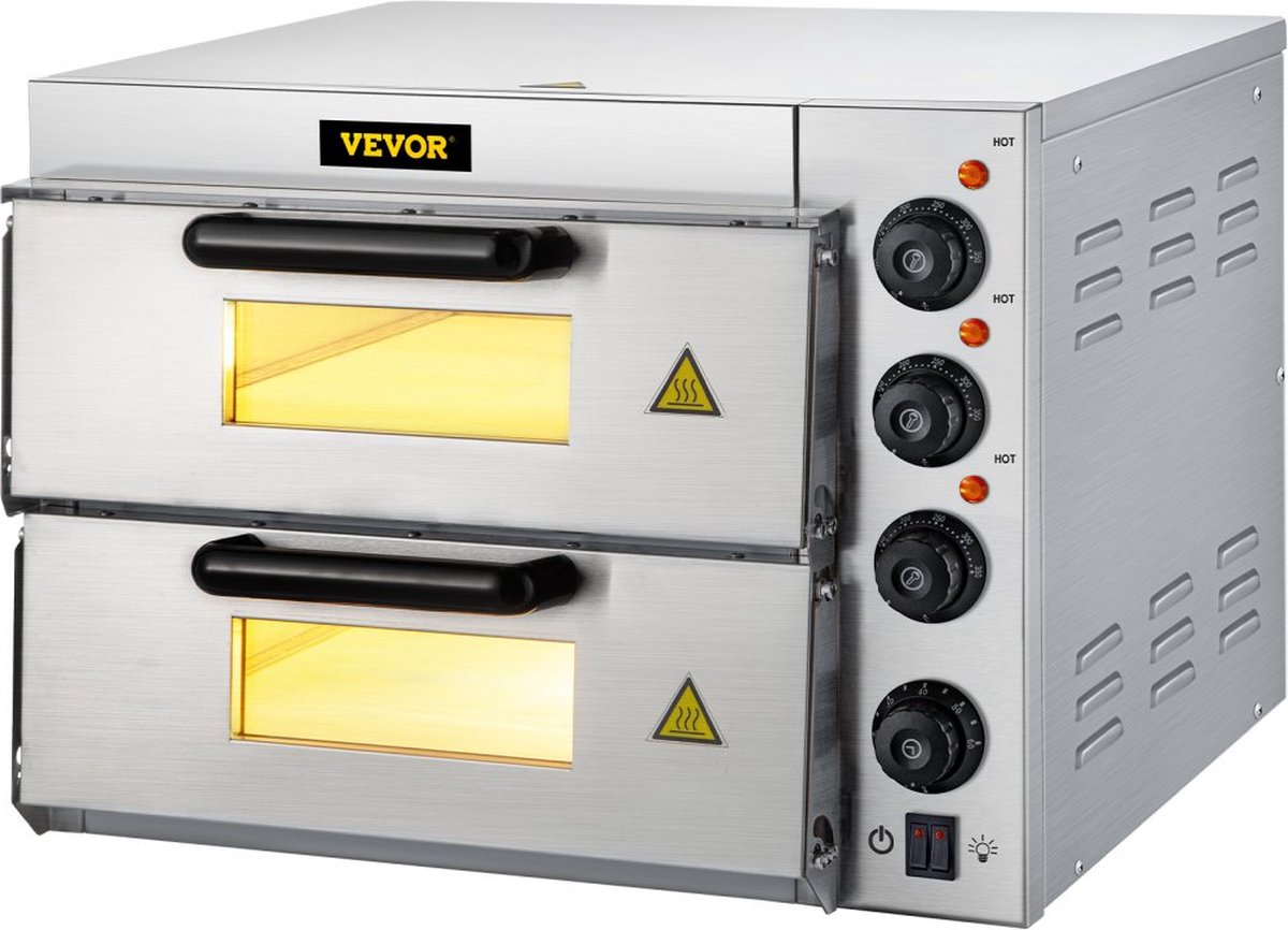 Commerciële Roestvrijstalen Elektrische Pizzaoven 14" 3000W