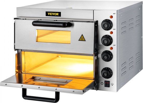Commerciële Roestvrijstalen Elektrische Pizzaoven 14" 3000W