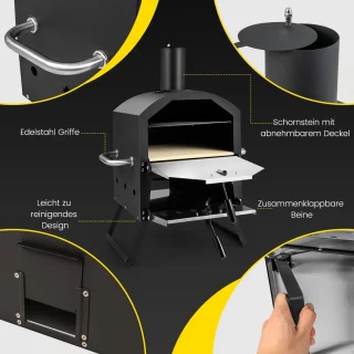 COSTWAY 2-laags Outdoor Pizzaoven