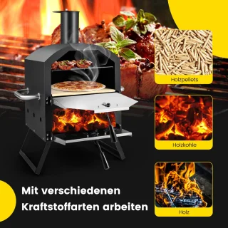 COSTWAY 2-laags Outdoor Pizzaoven