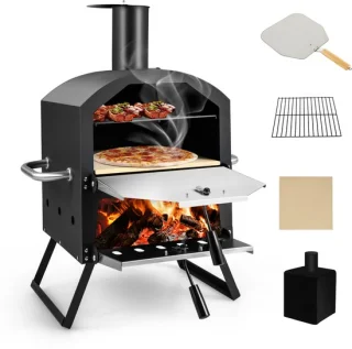 COSTWAY 2-laags Outdoor Pizzaoven