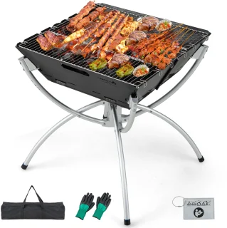 COSTWAY 3-in-1 Campinggrill met RVS Grillroosters