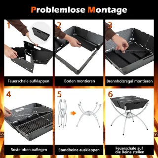 COSTWAY 3-in-1 Campinggrill met RVS Grillroosters