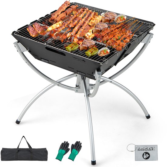 COSTWAY 3-in-1 Campinggrill met RVS Grillroosters