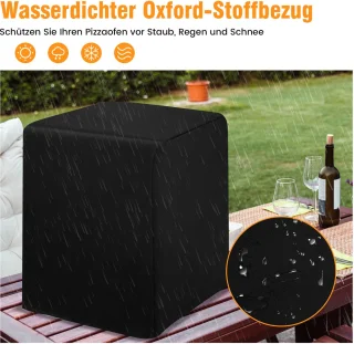 COSTWAY 4-in-1 houtgestookte pizzaoven en grill