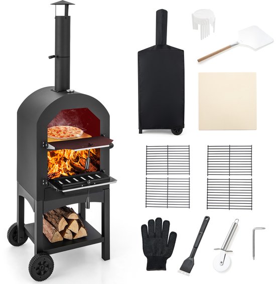 Costway houtgestookte pizzaoven voor buiten