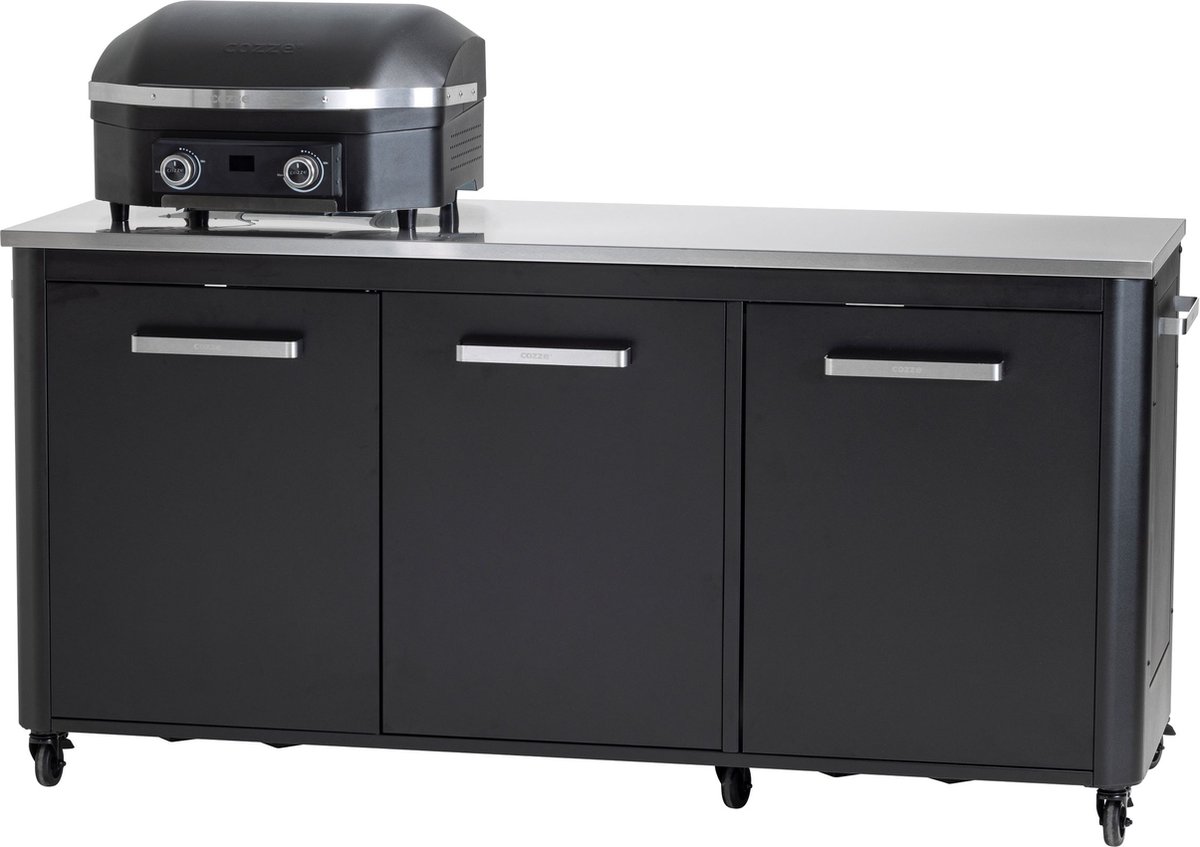 Cozze Grill E-300 Elektrisch RVS Zwart