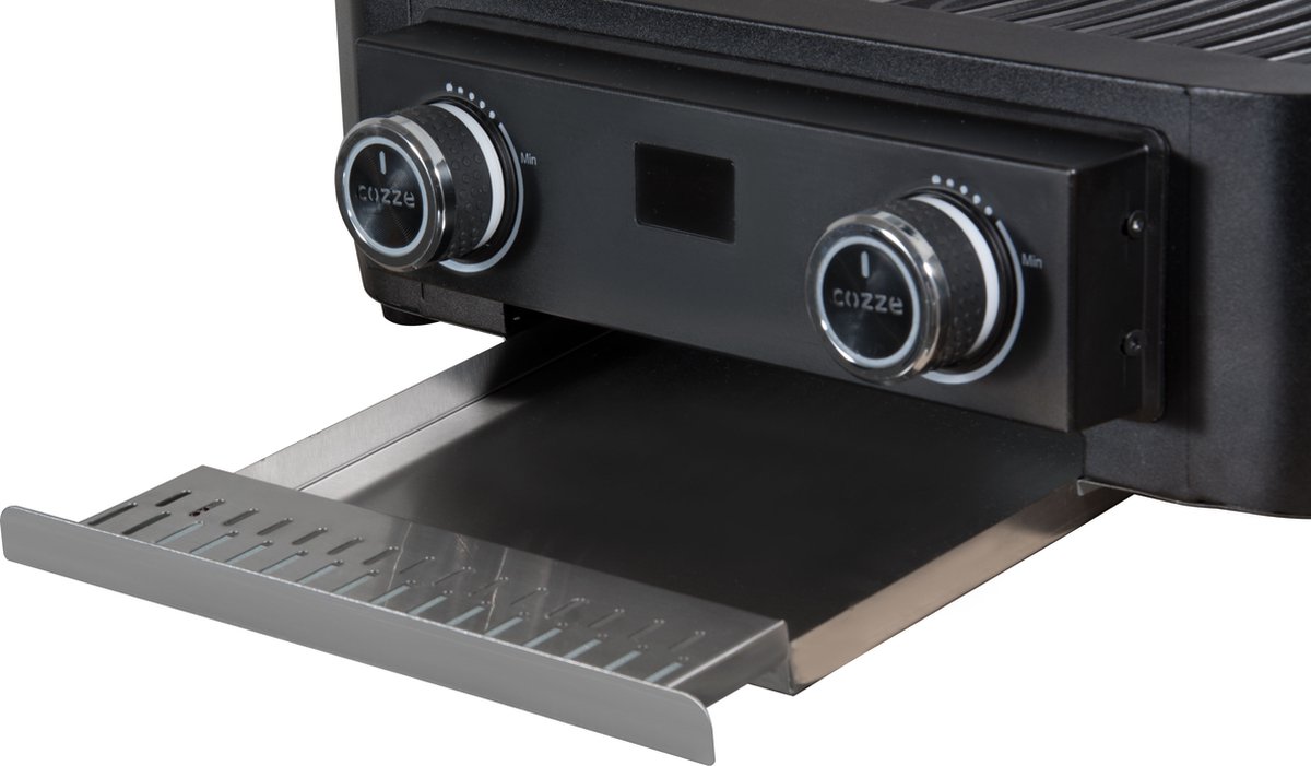 Cozze Grill E-300 Elektrisch RVS Zwart