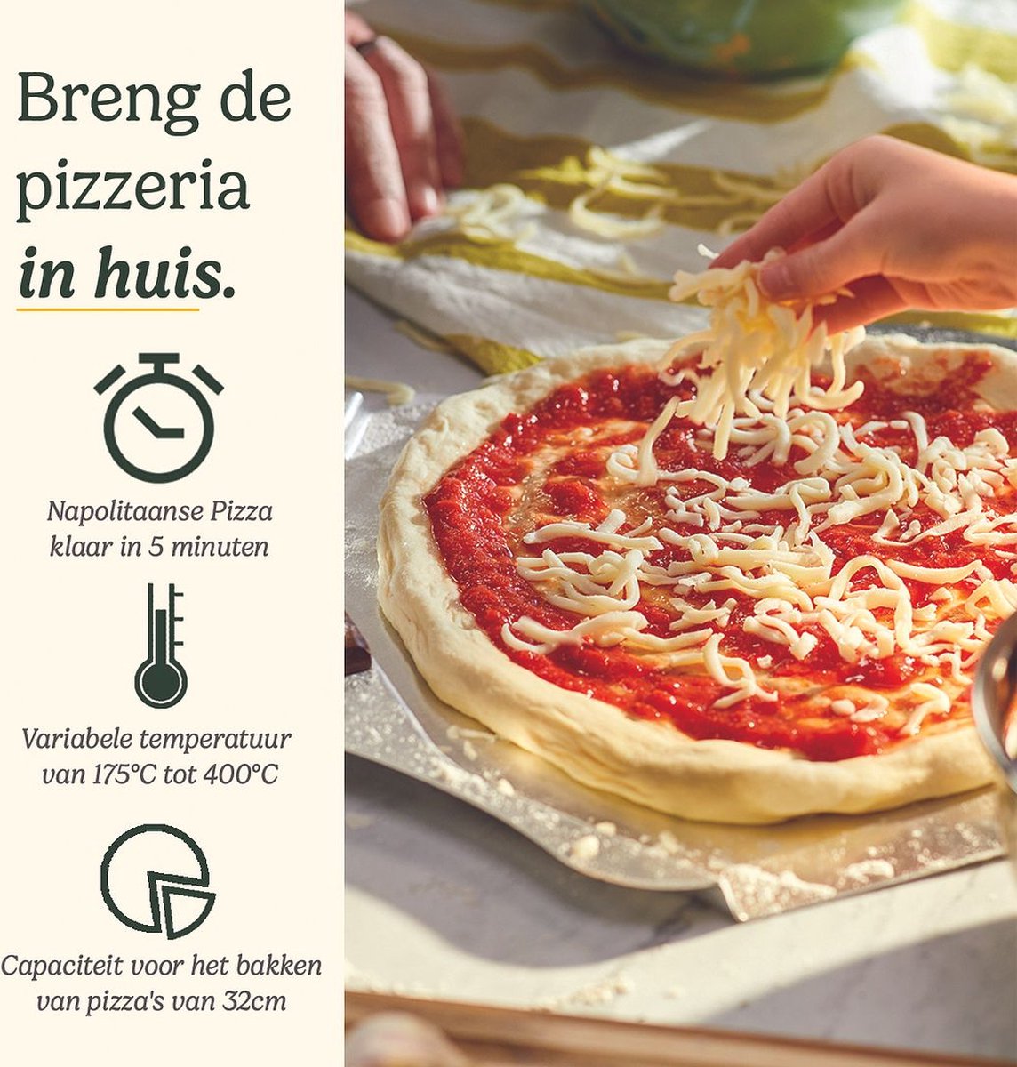 Cuisinart Pizza Oven houtgestookt RVS compleet set