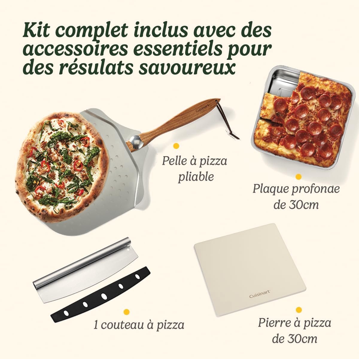 Cuisinart Pizza Oven houtgestookt RVS compleet set