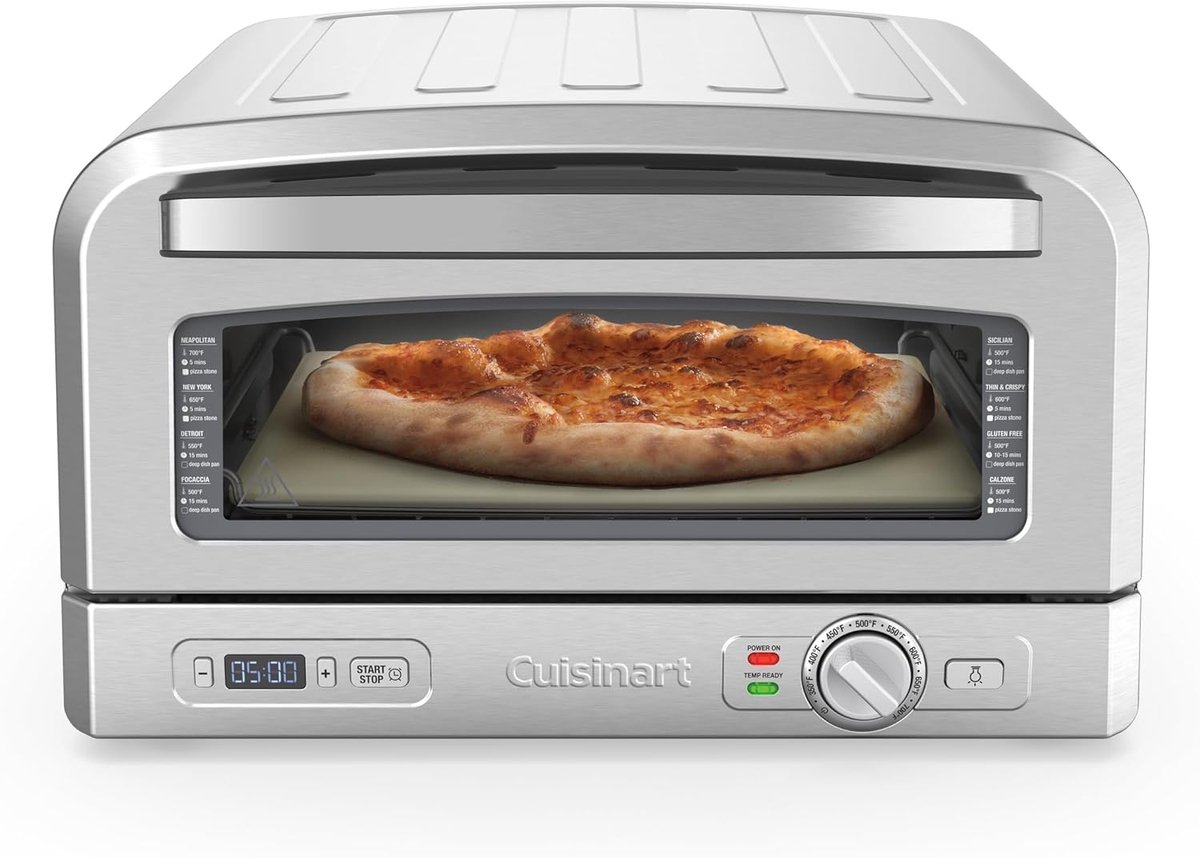 Cuisinart Pizza Oven houtgestookt RVS compleet set