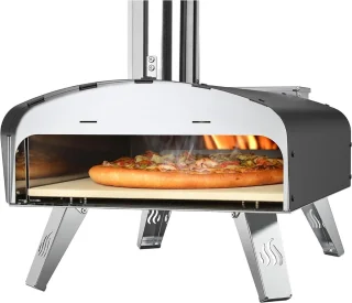 DD Pellet Pizza Oven Buiten 68x36x77cm Zwart