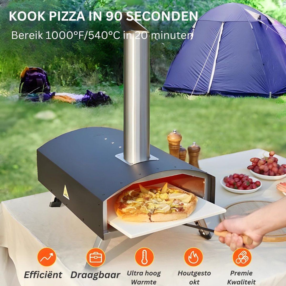 DD Pizza Oven Buiten Houtgestookt Professioneel