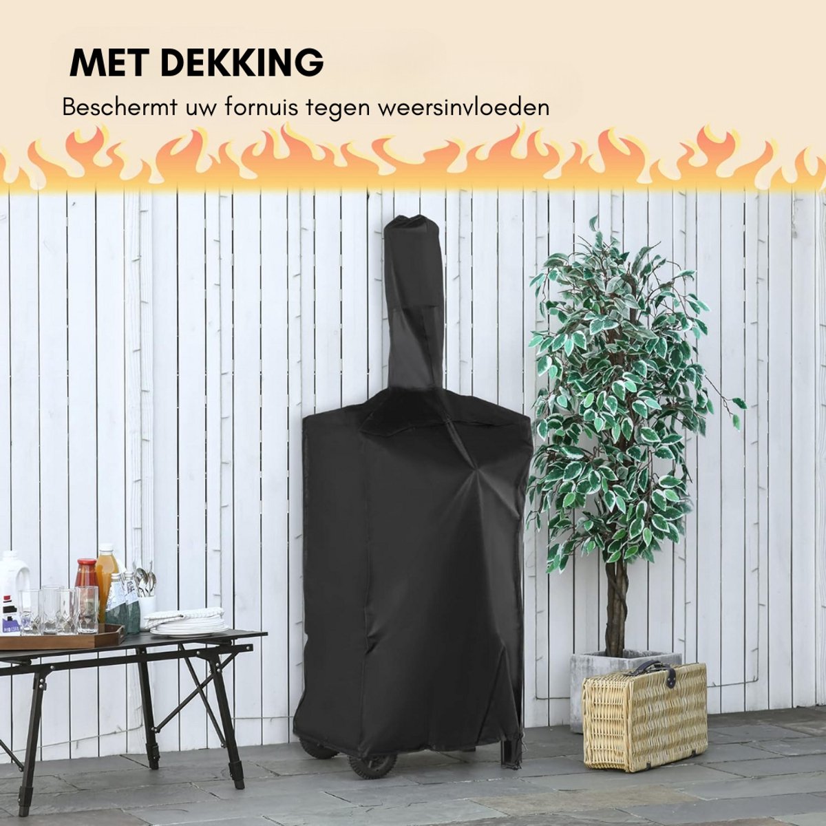 DD Pizza Oven Buiten Pellet Houtgestookt Zwart