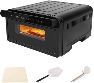 De De Warenloods - Elektrische pizzaoven 12 inch - Zwart in één oogopslag