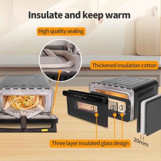 Wat vinden we goed aan de De Warenloods - Elektrische pizzaoven 12 inch - Zwart