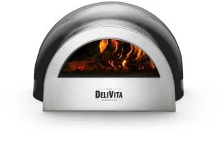 Delivita Wood Fired Oven Very Black - Keramische Pizzaoven