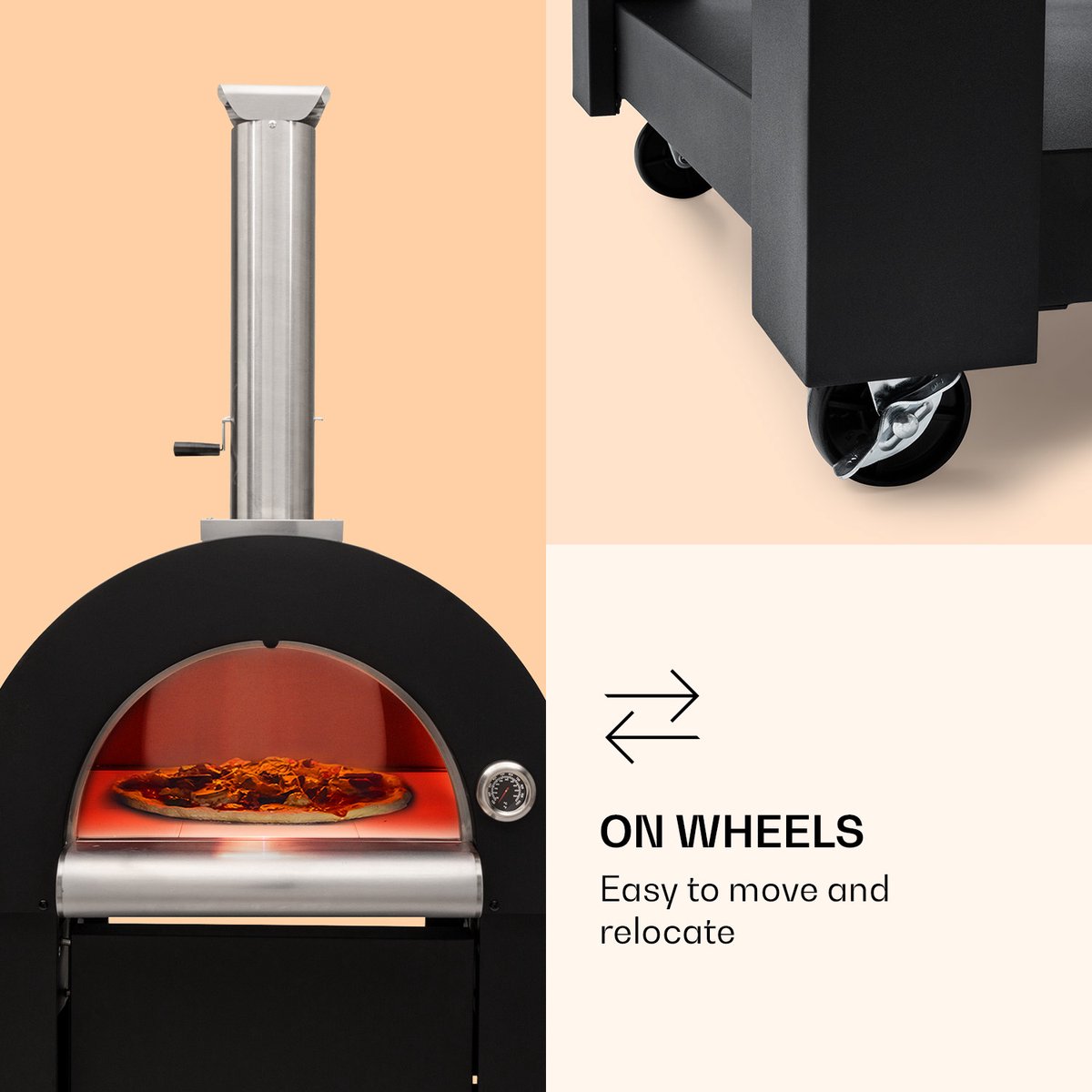 Diavolo Napoletana houtoven roestvrij staal