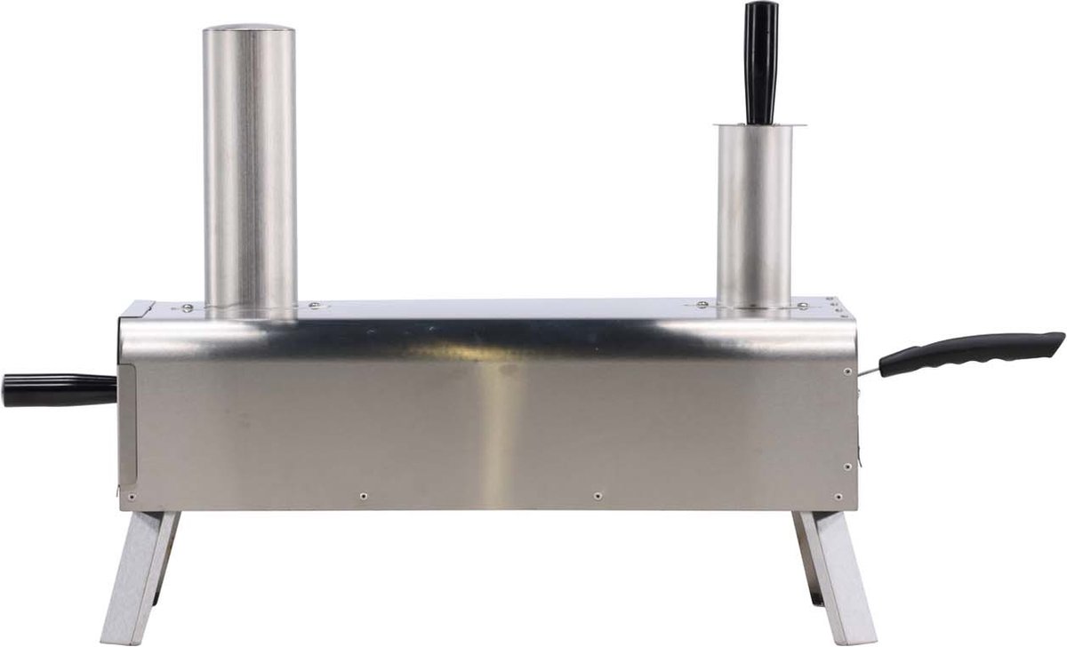 Digos pizza oven zilver, houtskool
