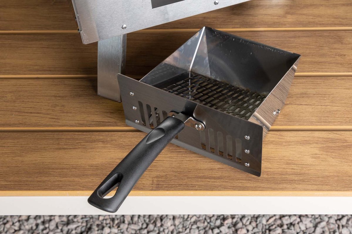 Digos pizza oven zilver, houtskool