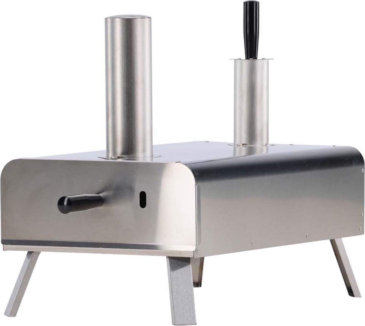 Digos pizza oven zilver, houtskool