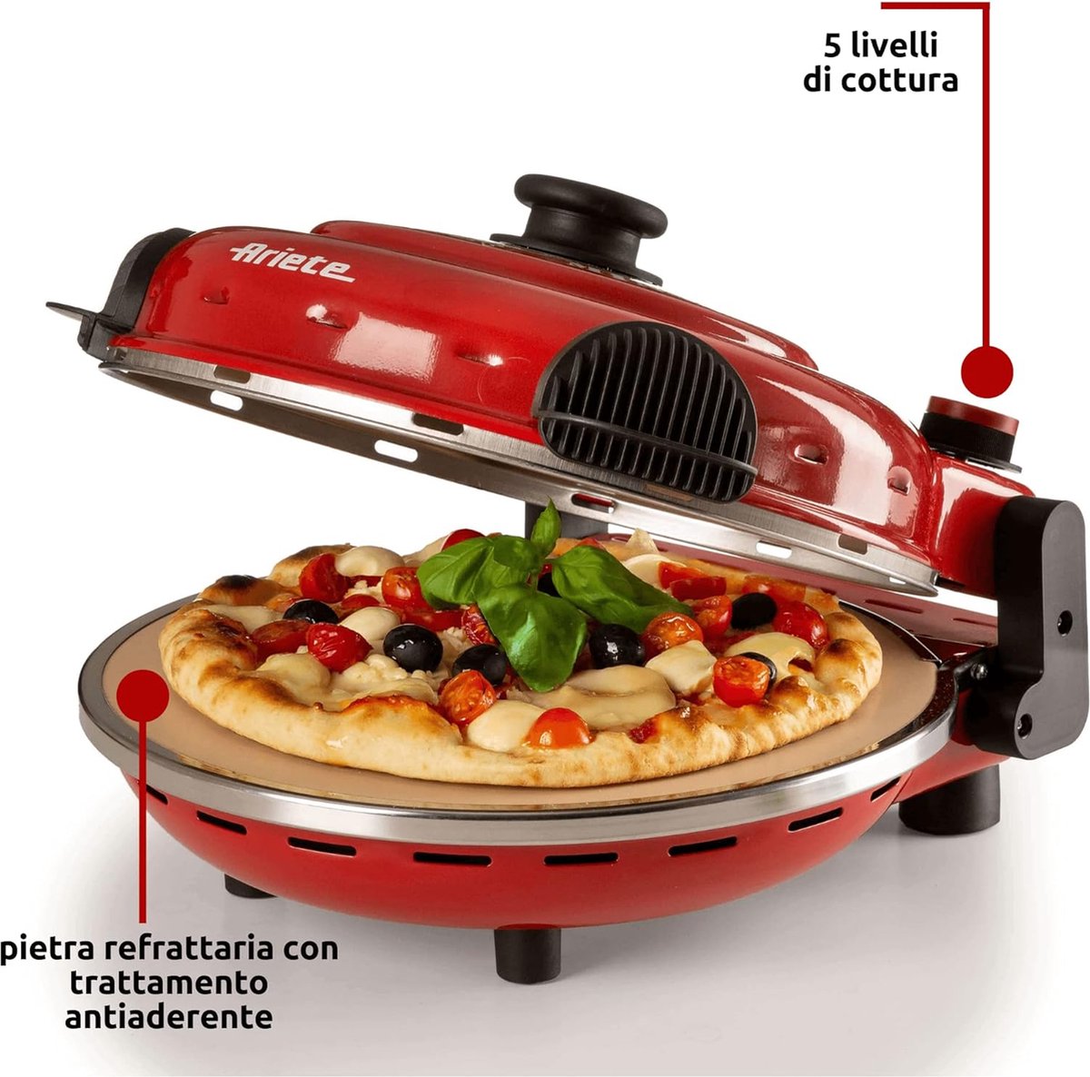 DiverseGoods Pizzaoven 4 Inch Rood 919
