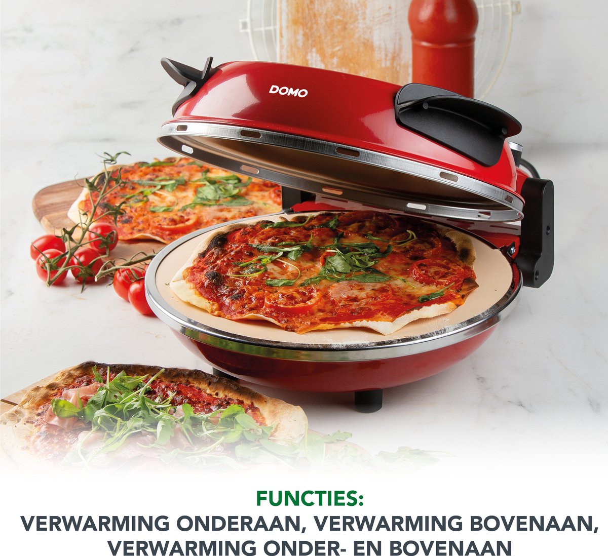 DOMO DO9284PZ My Express Pizza Pizzamaker Rood