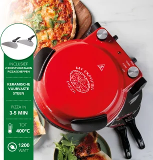 DOMO DO9284PZ My Express Pizza Pizzamaker Rood