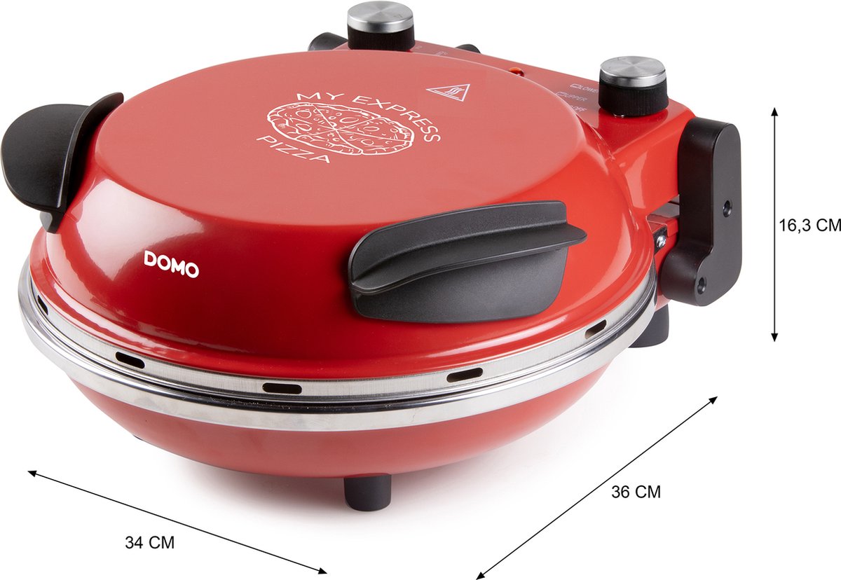 DOMO DO9284PZ My Express Pizza Pizzamaker Rood